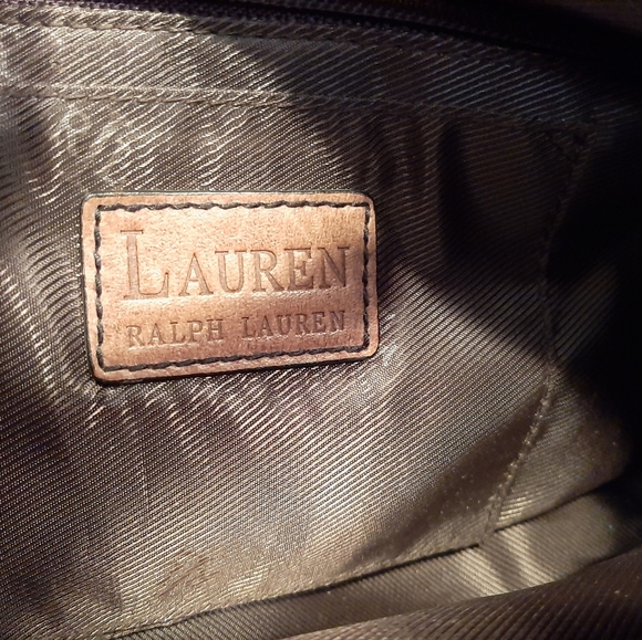 Vintage rare Ralph Lauren brown leather saddle bag purse. - Picture 6 of 11